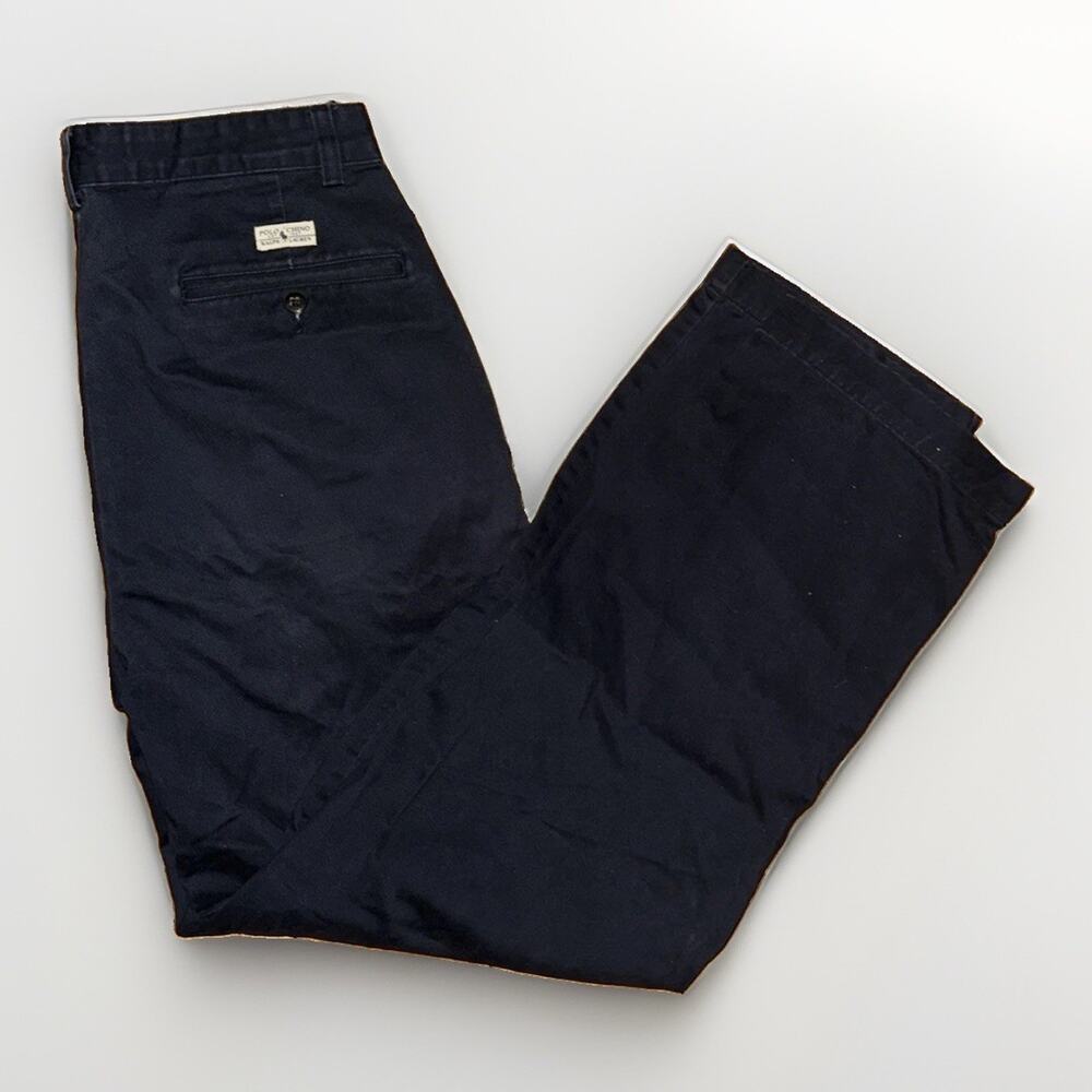 Polo Ralph Lauren Pleated Chino Pants Navy Blue 32x33